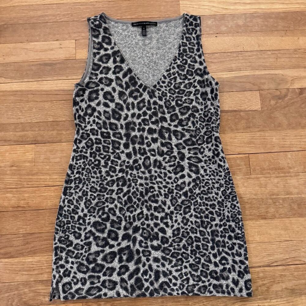 White House Black Market Women's Leopard Print Sleeveless Tunic - Size S
 b89